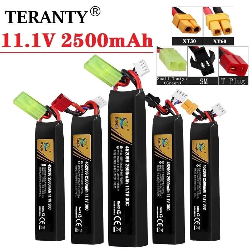 Pistola ad acqua Airsoft 11.1V 3S 2500mAh 30C 452096 Batteria LiPo T/Tamiya/XT30 Spina per Airsoft BB Pistola ad aria compressa Parti di pistole elettriche