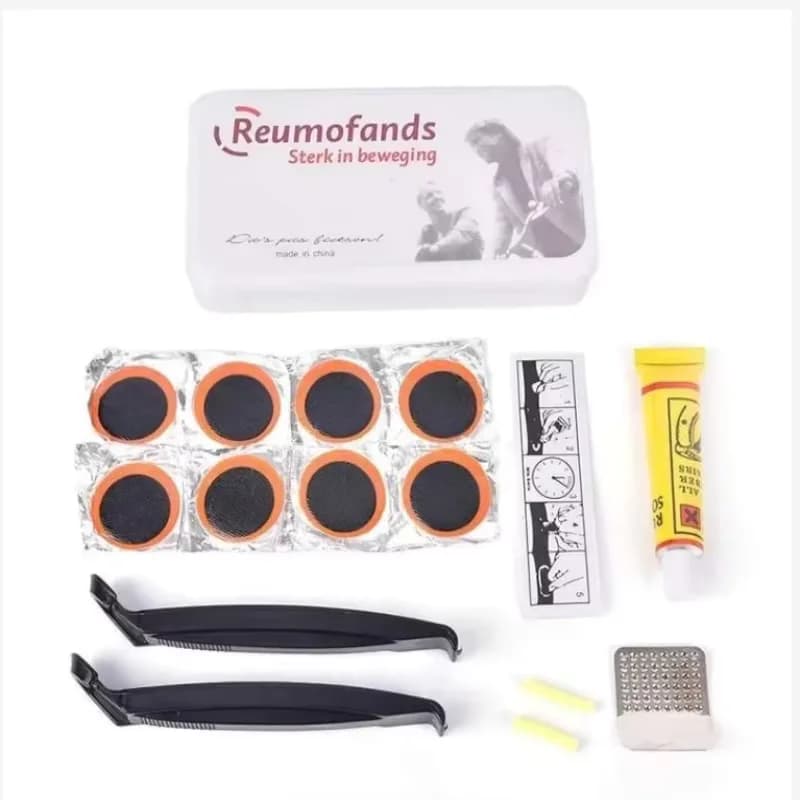 MT201 Portable Bike Tire Repair Kit, Complete Bicycle Puncture Patch Tool Set, Cycling Maintenance Supplies for Mountain & Road