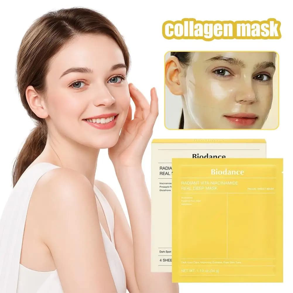 1/4 Pz Maschera Bio-Collagene Value Pack Maschera Collagene Notte Idratante Bio-Collagene Foglio Maschera BIODANCE Marca Best Seller