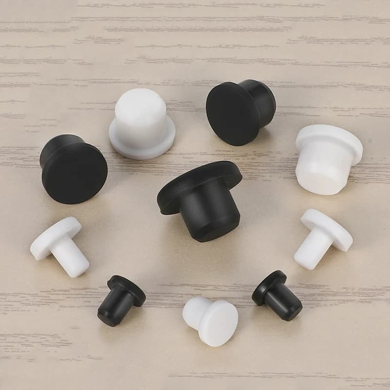 Rubber Plug Silicone Inner Hole Stopper Eyelet Joint Waterproof Washer Protective Ring Threaded Plugs Cover Nut Cap T-plug Round