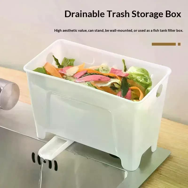 Table Top Trash Can Mini Home Kitchen Waste Storage Box Sink Drain Basket Dry Wet Separation Filtration Magical