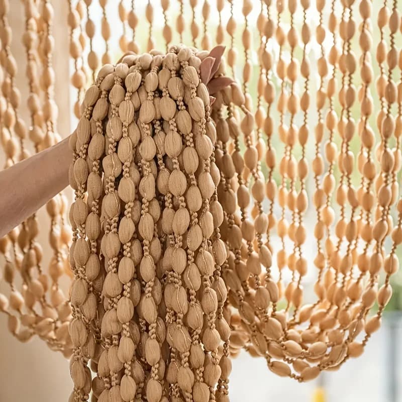 Tende a perline in poliestere con nappe a lanterna, tende a corda per hotel, matrimoni, saloni, decorazione per finestre e divisori per ambienti