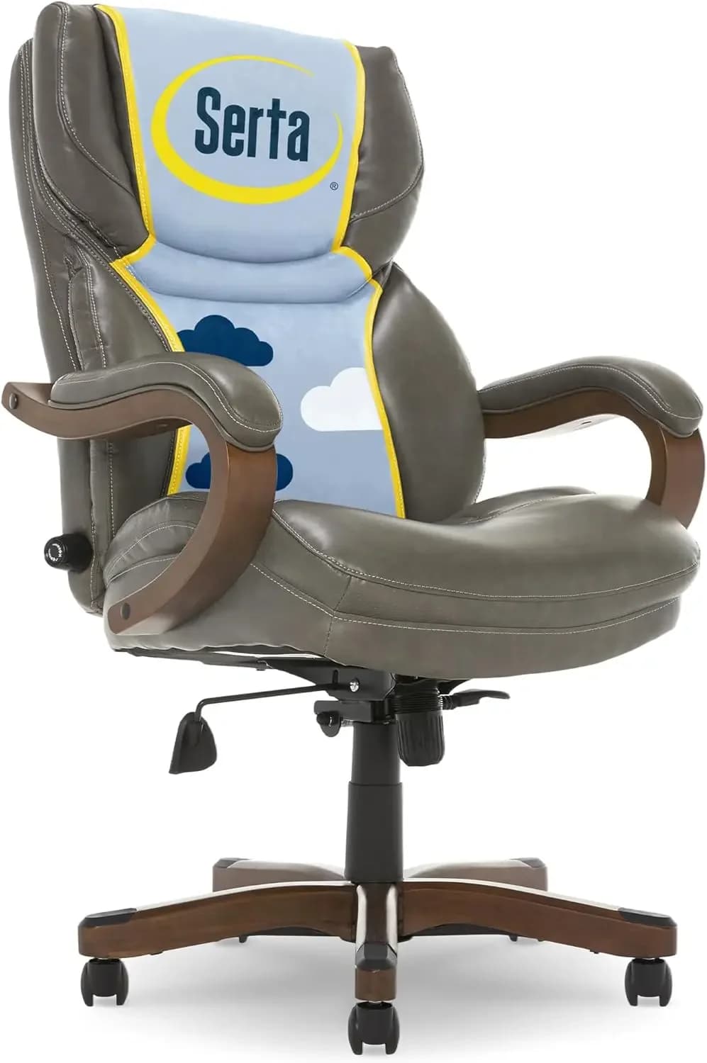 Sedia da ufficio Conway Big & Tall Executive, ergonomica con schienale alto e supporto lombare regolabile, cuscino semi-morbido e cuscini per il corpo, Padde