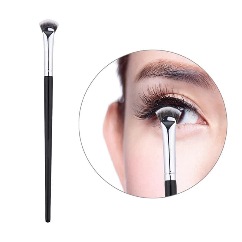 【M】Fan-shaped Eyelash Brush Soft No Shedding Professional Beauty Eyelash Makeup Brushes Mascara Highlighter Powder Smudge Tool