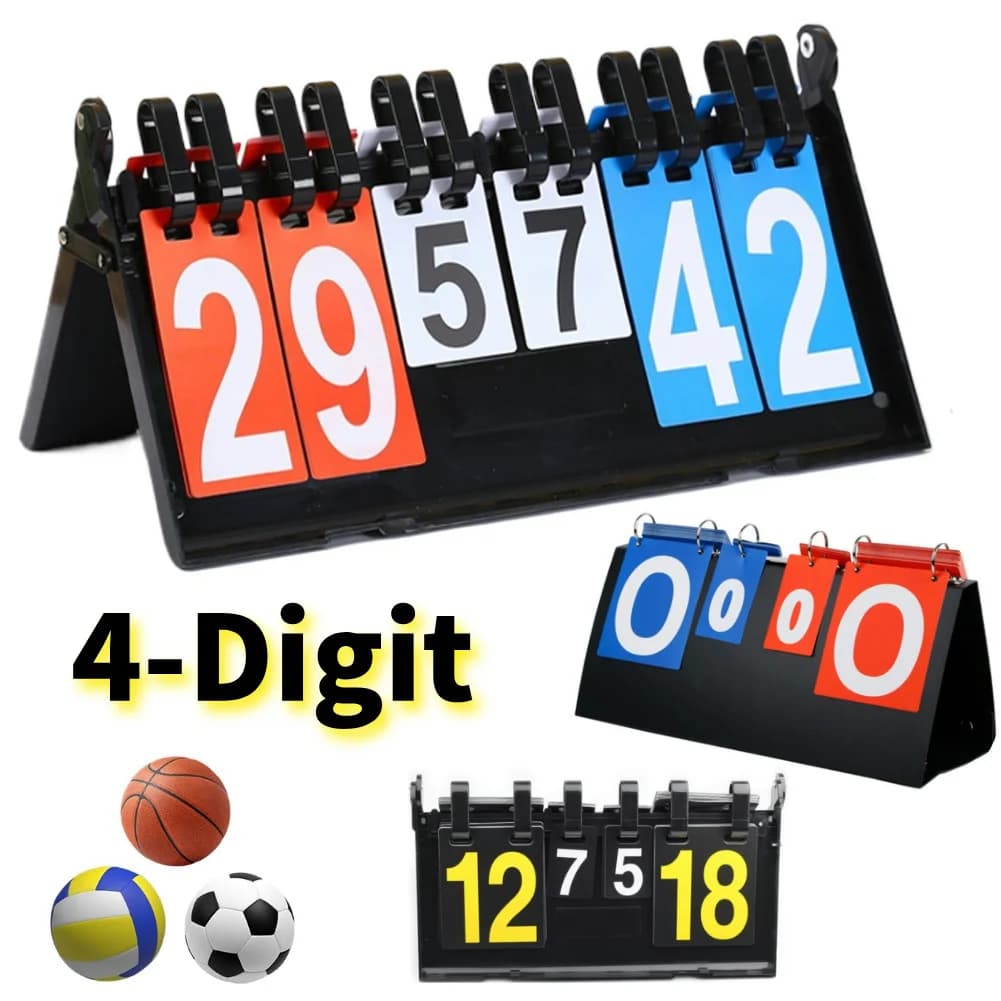 Tabellone segnapunti sportivo a 4 cifre, tabellone segnapunti da tavolo, contatore di punti a 6 cifre, contatore di punti per basket, badminton, pallavolo