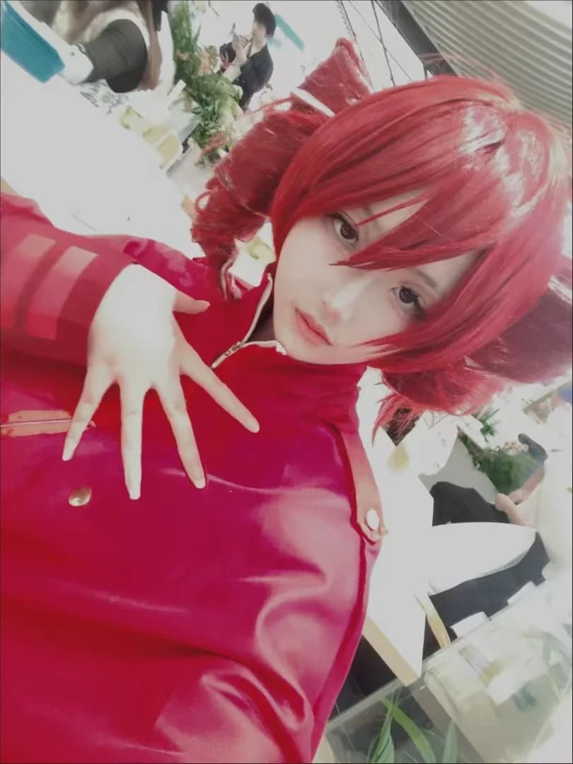 Halloween Party Cosplay Costume Red Dress, Japanese Stylized Cos Outfit for Themed Event