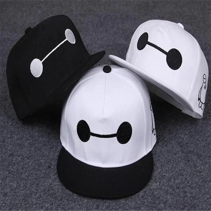 Cartoon DSN Anime Big Hero 6 Baseball Cap Baymax Hip Hop Cap Parent Flat Brim Peaked Cap Hip-hop Hat Sunscreen Gift
