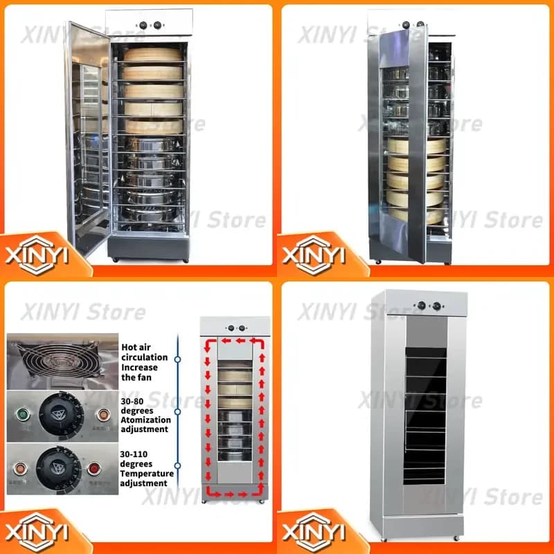 for 10 Layers Steamer Pasta Fermentation Tank Bread Buns Fermenter Pasta Processing Machine for Bakery Restaurant Equipment