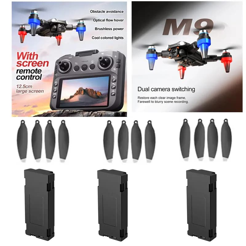 Batteria per Drone M9 3.7V 1200mAh / Elica Schermo M9 Accessori Originali per Drone RC Batteria per Drone RC M9 Batteria per Drone Brushless M9