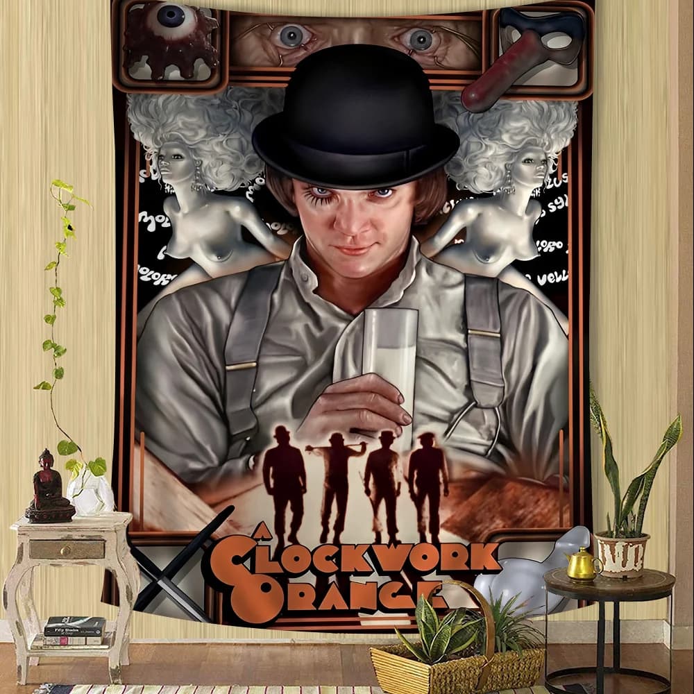 Classic Movie A Clockwork Orange Colorful Tapestry Wall Hanging Bohemian Wall Tapestries Mandala Wall Hanging Sheets