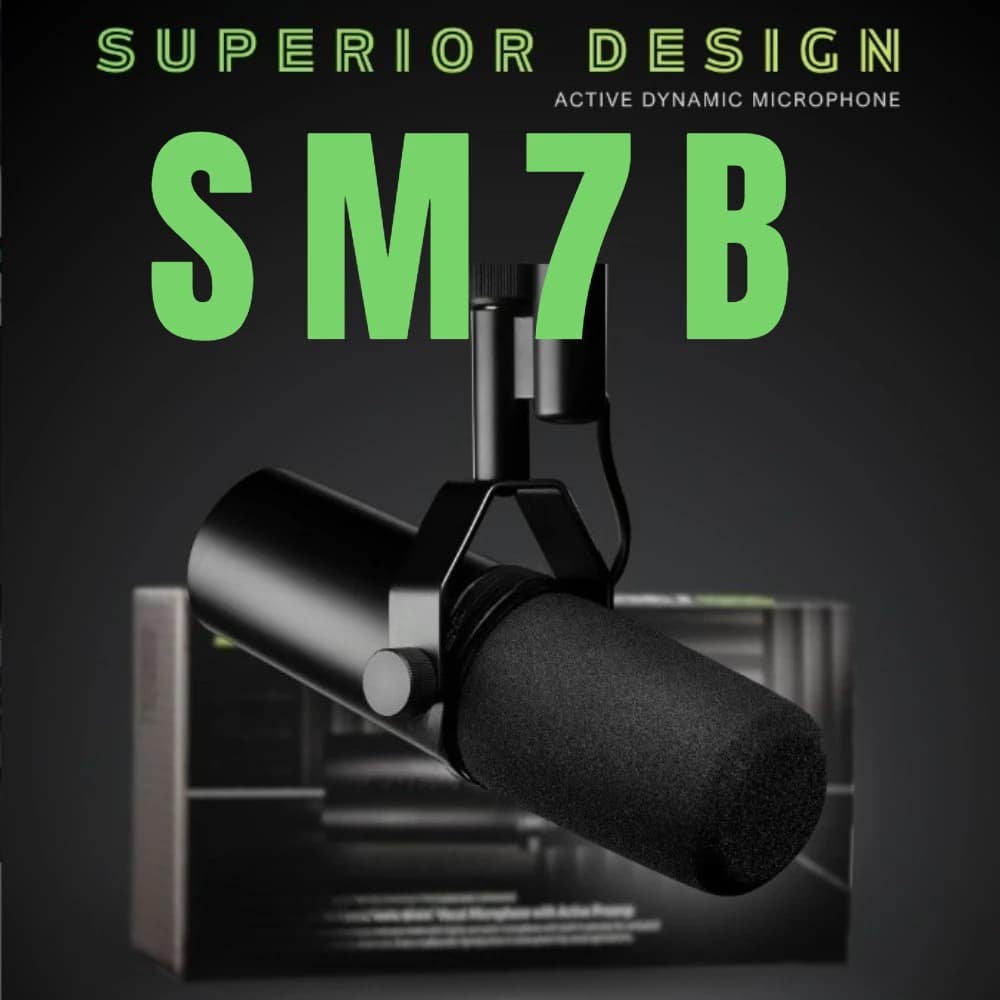Microphone Vocale SM7B Studio Dynamic for Broadcasting, Podcast, Recording, Gaming and Streaming