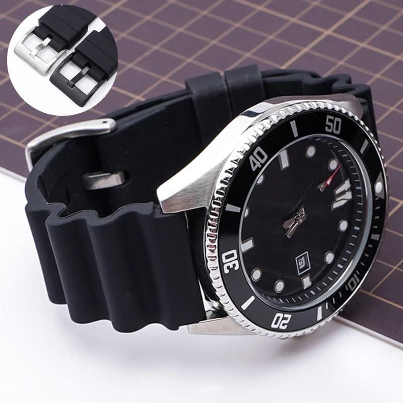 20mm 22mm Soft Silicone Strap for Citizen Sport Diving Waterproof Strap Accessories for Seiko Abalone Water Ghost Bracelet