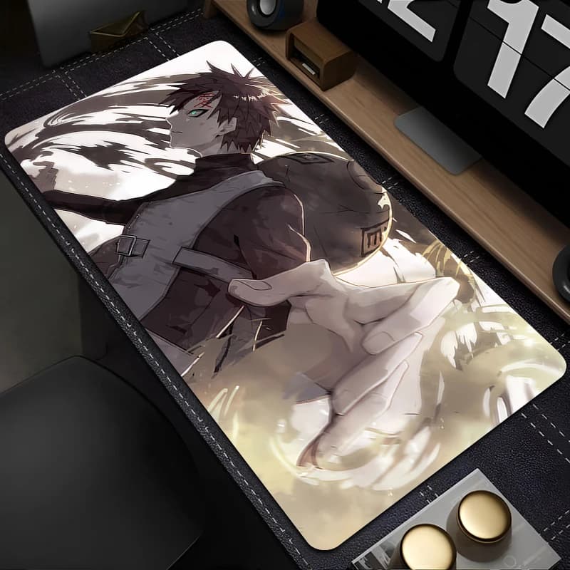 Tappetino per mouse 90x40 cm Naruto Gaara Anime, grande tappetino per PC da gioco, tappetino per tastiera Varmilo, accessori da gioco, tappetino da scrivania esteso