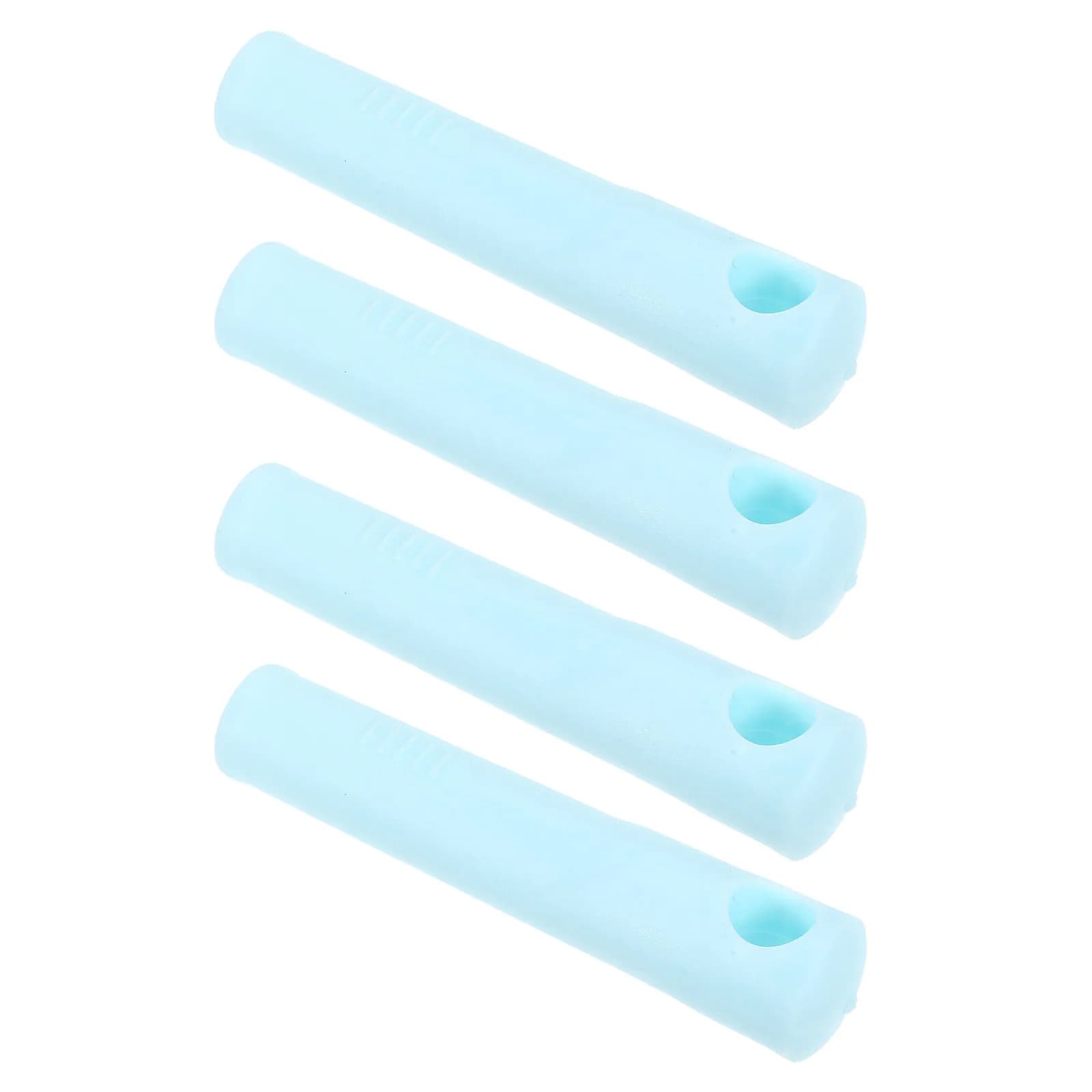 4 Pezzi Tappi di Ricambio per Manico di Scopa e Mop, Impugnatura Antiscivolo in Plastica con Foro per Appendere, per Manico di Scopa, Asta di Scopa, Asta per Paletta da 14 mm, Blu