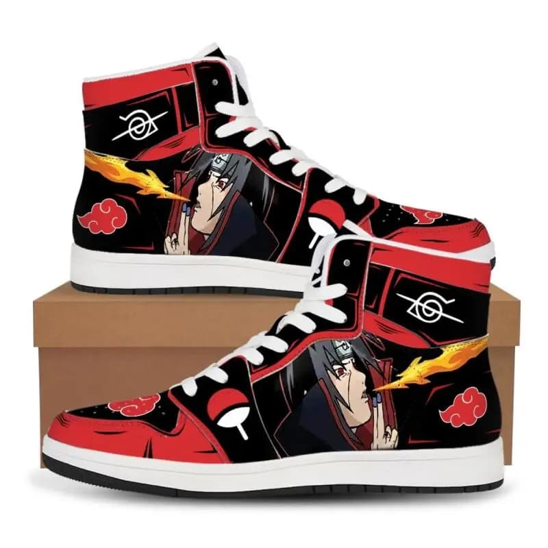 Scarpe Personalizzate Naruto, Sneakers Anime, Scarpe da Basket, Scarpe Casual, Scarpe Moda Uchiha Sasuke per Uomo e Donna, Regalo per Festival