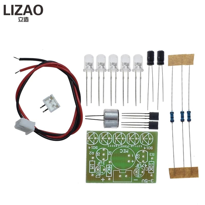 Lampada Melodica a Controllo Vocale LIZAO, Kit Elettronico LED Fai-da-Te, Modulo PCB Educativo per Progetti Arduino