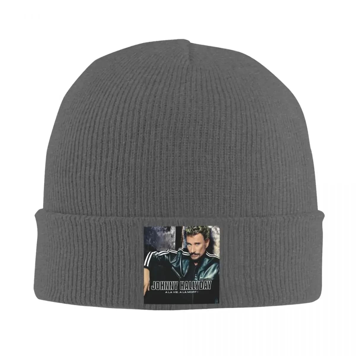 Johnny Hallyday Warm Knitted Cap Fashion Bonnet Hat Autumn Winter Outdoor Beanies Hats for Unisex Adult