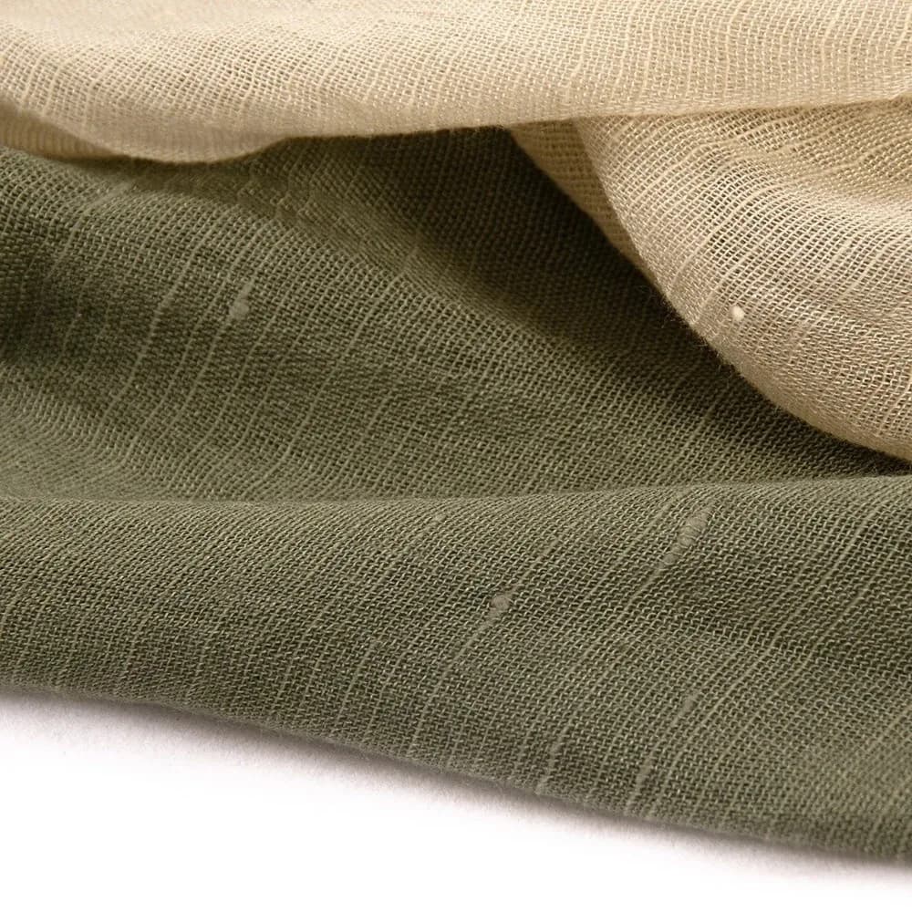 Japanese Style Thin Fabric Cotton Scarf Soft Texture Simple Two-Color Scarf Versatile Elegant Hijab Scarf Autumn Winter