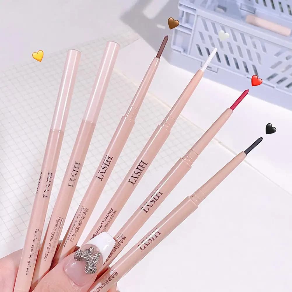 Eyeliner Pen for Eyeliner in Gel Laying Pen for Shades Silk Pen for Long Lifetime Cosmetic Eyeliner Eyeliner No-Sm V3E5