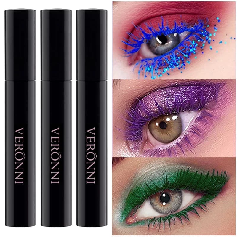 Mascara colorato 5D a lunga tenuta, impermeabile, denso, sottile e incurvante, che non sbava e non agglomera, ciglia naturali facili da applicare