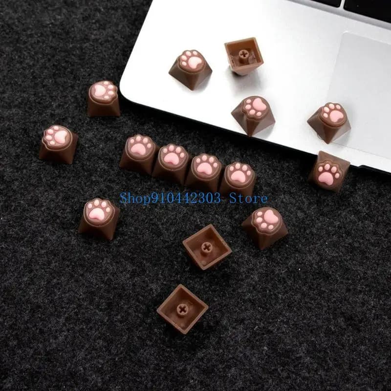 652F Playful Cartoon Resin Keycaps Colorful Customizable For Mechanical Keyboards