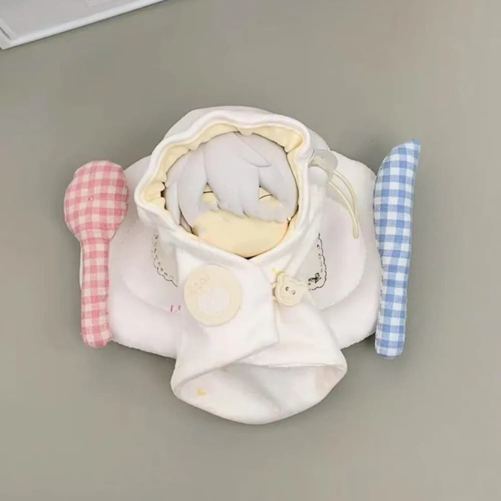 Set of 10 cm cotton dresses for babies: sleeping bag, cloak and creative cover for disguises