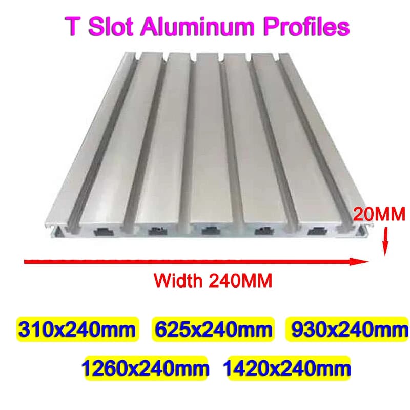 LY CNC T Slot Aluminum Profiles 3D Printer Extrusion Frame CNC Machine For Engraving Laser Table Supports Aluminum Alloy Panel