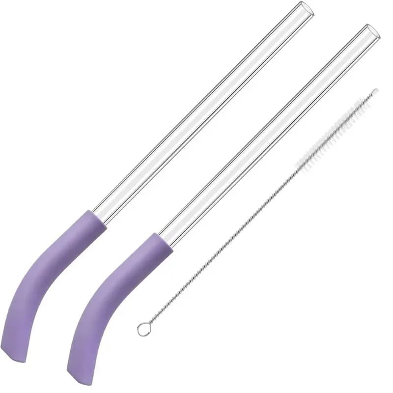 ABUD-For Ninja Blendboss Personal Smoothie Blender Tumbler Replacement Straw- 2 Pack, Reusable Straws With Cleaning Brush