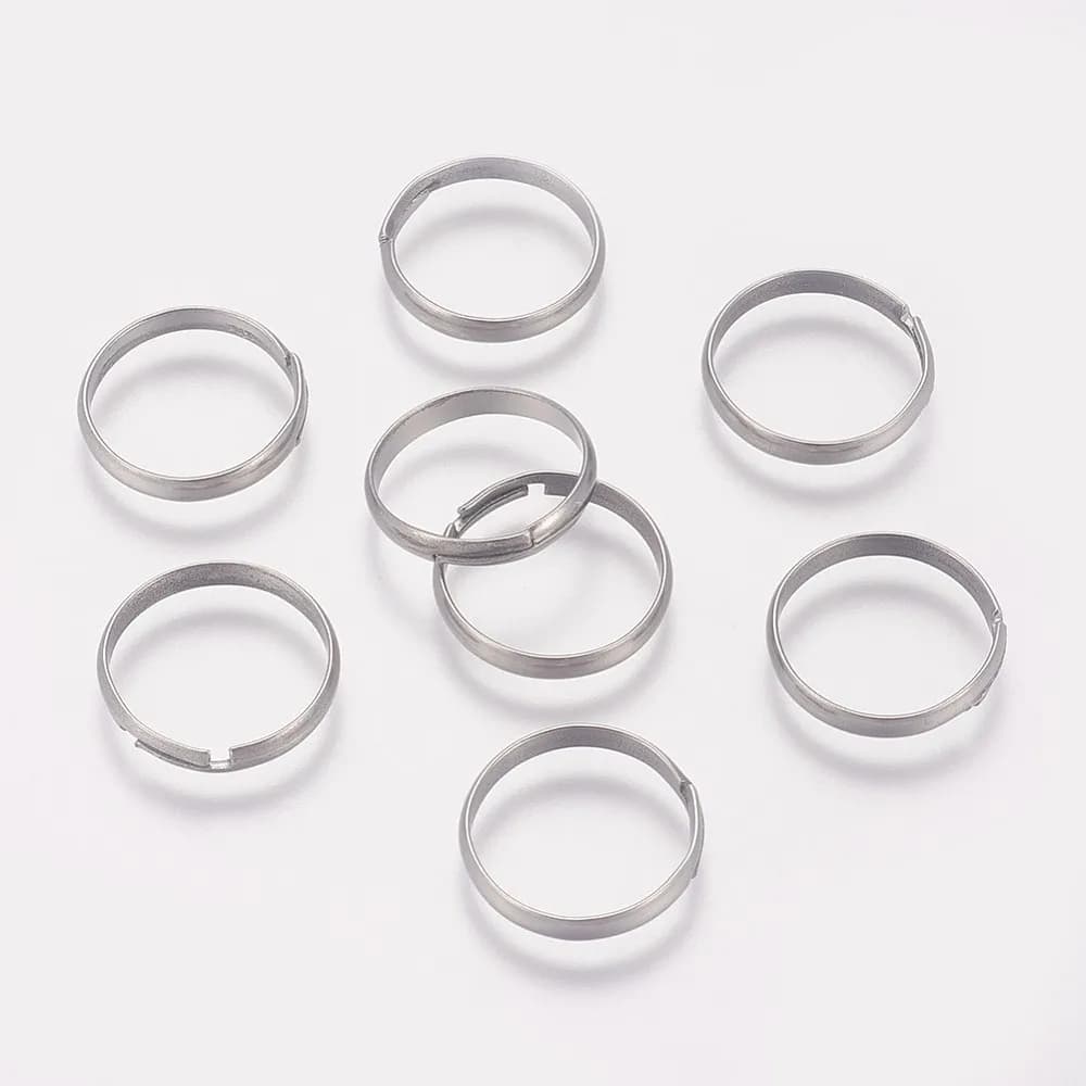 50 pezzi resistenti all'appannamento in acciaio inossidabile chirurgico 316 impostazioni dell'anello di barretta regolabile in acciaio inossidabile colore dimensioni 7 17mm 3mm
