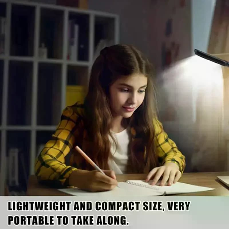 LED Desk Lamp Portable With Eye Caring Soft Light And Lightweight Compact Design Perfect For Home Study Reading Office Working