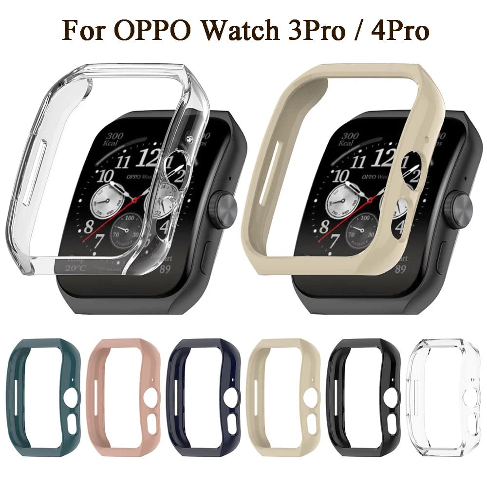BEHUA PC Protective Case Cover for OPPO Watch 3 4 Pro Smartwatch Bracelet Cases Shockproof Protector Shell with Protective Film