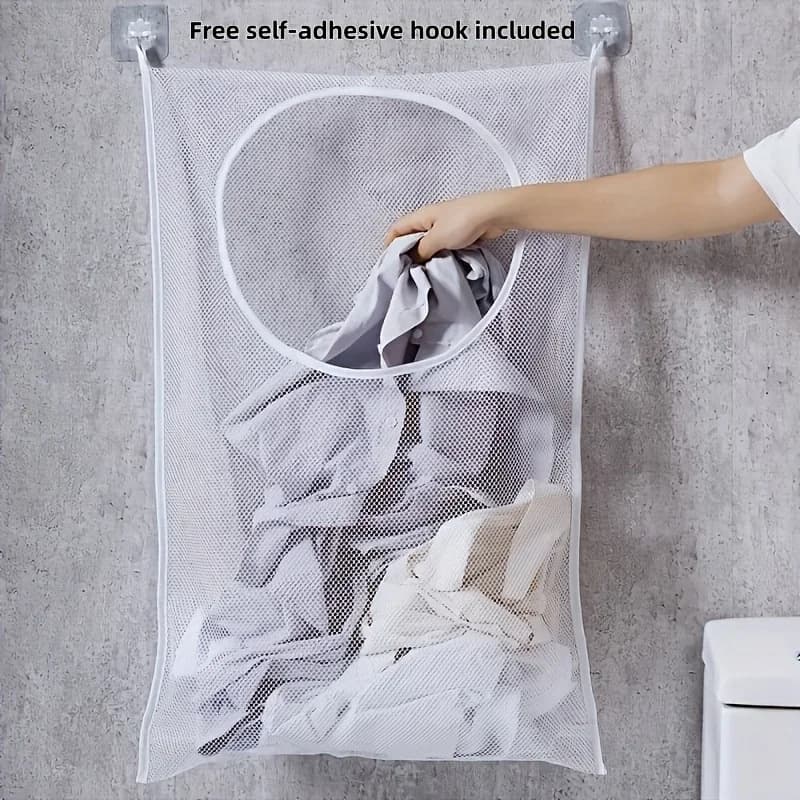 1 Wall-Mounted Laundry Basket, Suitable for Bathrooms,Dormitory And Home Hanging Storage Bags, Hanging Shoe Organizer