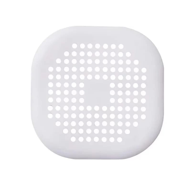 1PCS Square Drain Sticker Silicone Flexible Reusable Anti Clogging Hair Filter Bathroom Sewer Cover Household Bathroom Drain Mat