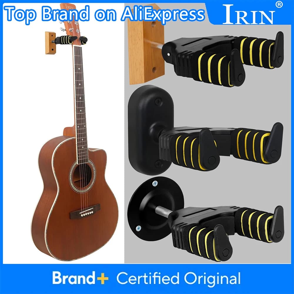 Self-lock Guitar Hanger Stand Wall Mount Holder Hook for Acoustic Electric Guitar Mandolin Banjo Ukulele Bass Screw Accessory