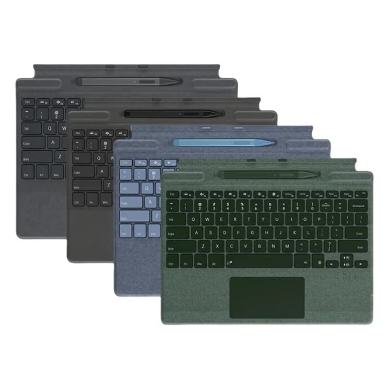 Touch Keyboard with Pen Slot 2025 New Colourways for Microsoft Surface Pro 8/9/10/X Bluetooth Keyboard Magnetic Tablet Wireless