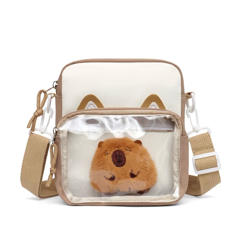 Shoulder bags for cute cats for girls Embroidery Small Harajuku Fashion Small bag Ita Transparent KawaiiNew baby bag