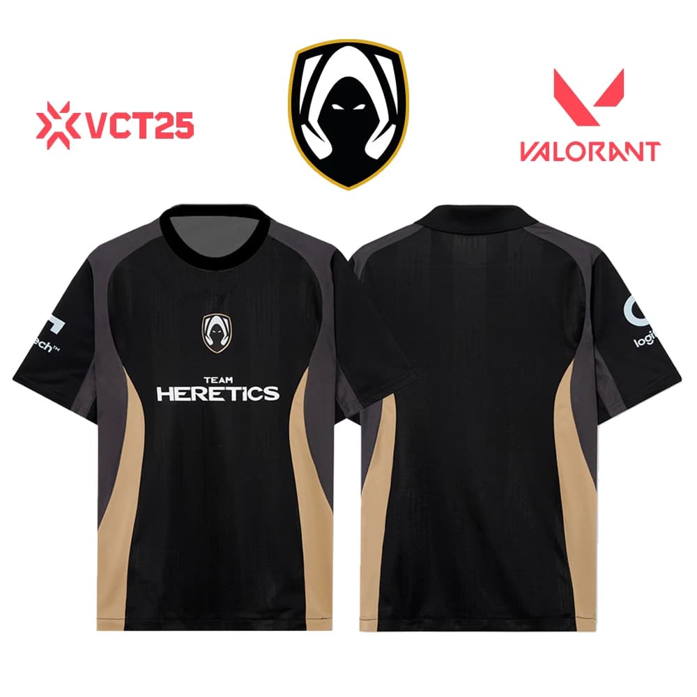 Team Heretics Valorant Esports Jersey 2025 VCT Club Uniformi da allenamento per uomini e donne Benjyfishy Magliette personalizzate Top sportivi