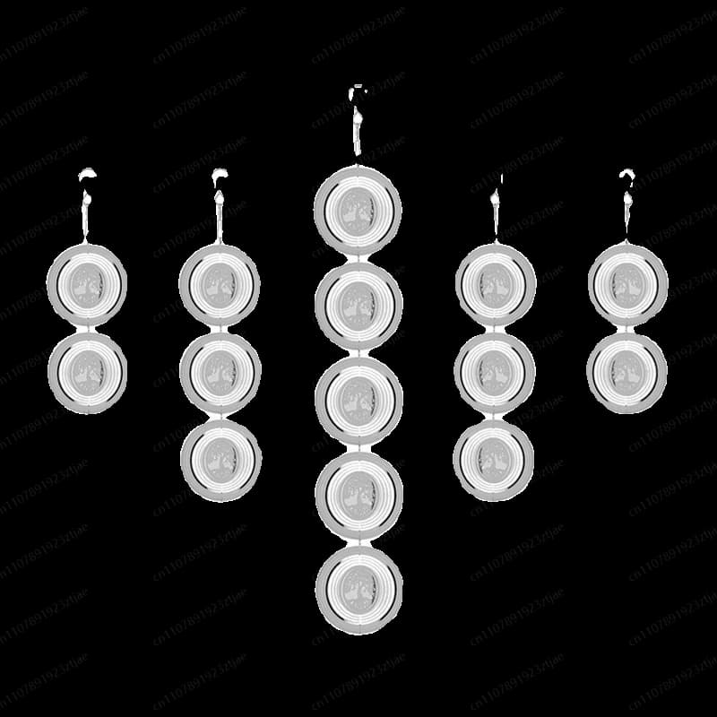 Stainless Steel 3D Rotating Wind Chime, Round Wind Spinner Hanging, Garden Bird Repeller, Balcony repeller Decor
