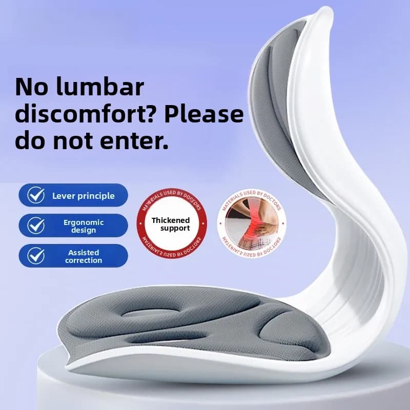 Cuscino Ergonomico per Supporto Lombare per Adulti, Correzione della Postura da Ufficio, Cuscino Bareste in Memory Foam per Uso in Camera da Letto