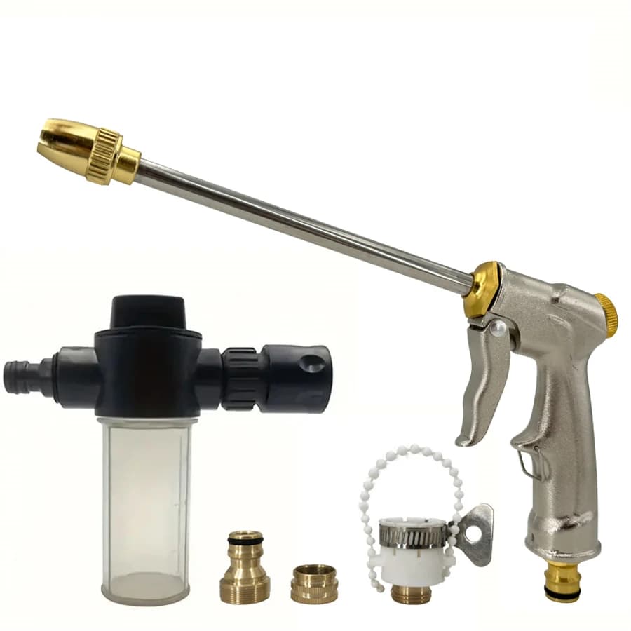 1PC High Pressure Washing Auto Foam Pentole Lances Irrigation Instruments Adjustable Metal Irrigation Pipe Garden Irrigation Irrigator