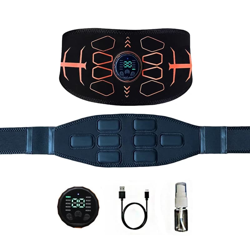Smart Muscle Toner Abdominal Toning Belt Abdominal Trainer USB Charging Massage for Body Fitness Equipment for Gym Training at Home