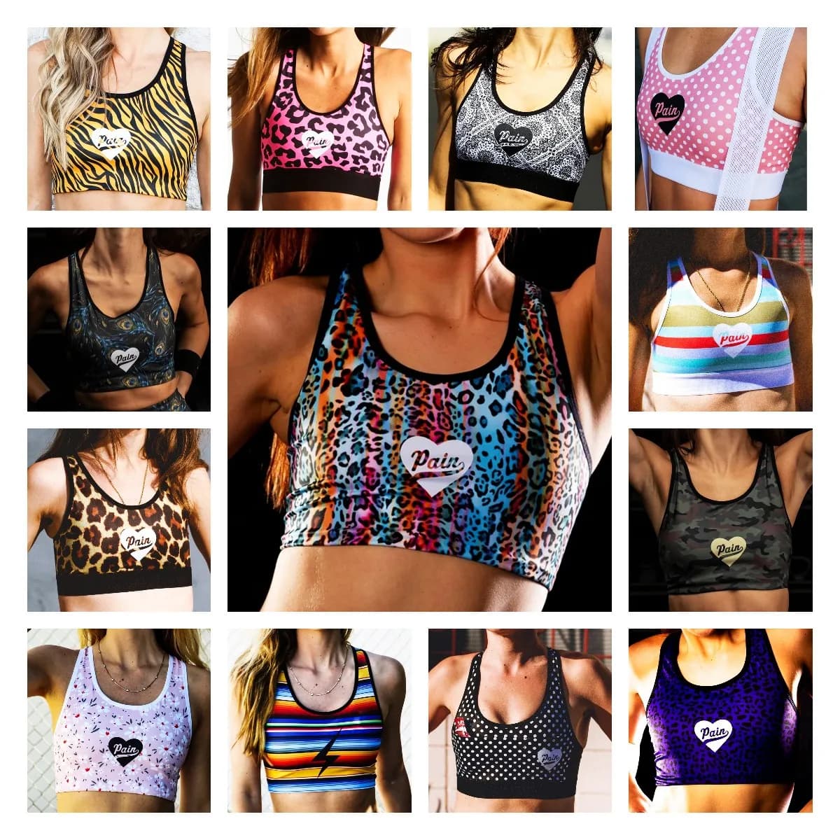 Women's Bra Love The Pain Sleeveless Swimwear Mujer Running Tops Wear Sports Elastic Triathlon Bike Training Yoga Gym Shirts