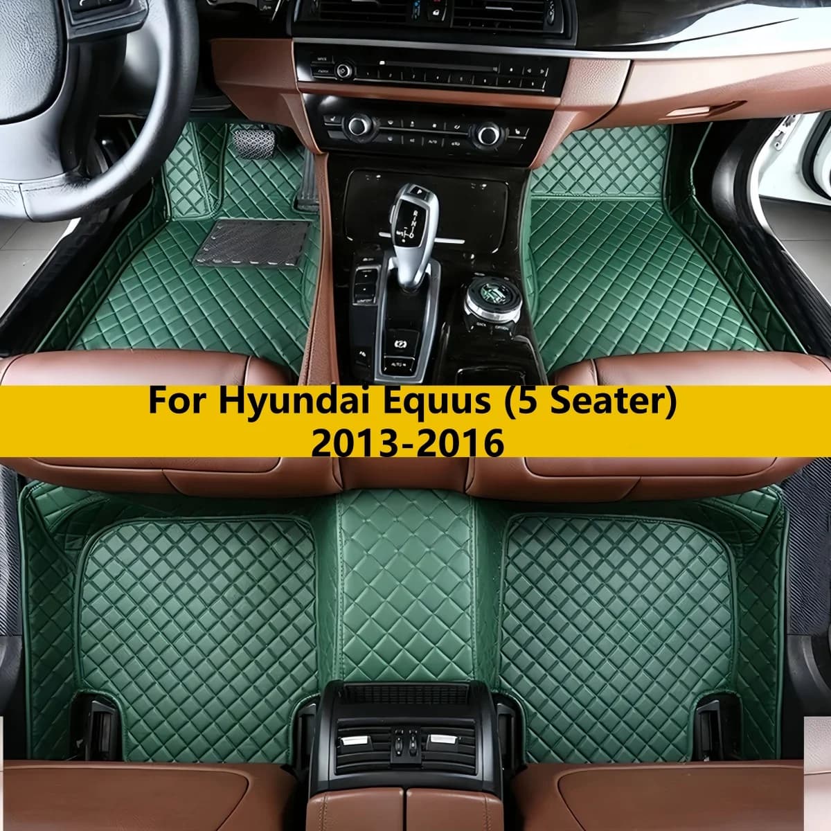 Custom Car Floor Mat Fit For Hyundai Equus (5 Seater) 2013 2014 2015 2016 Auto full set carpet pads leather foot mat rugs
