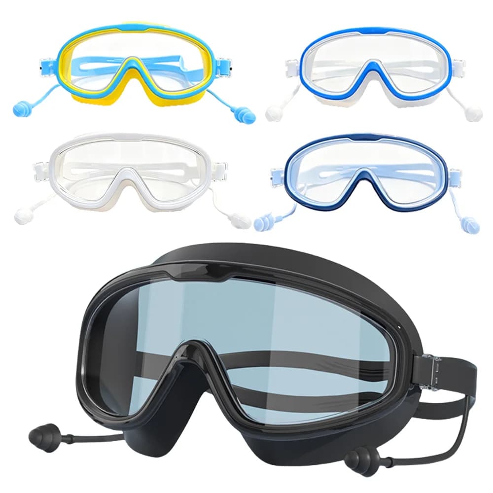 Waterproof Sealed Diving Goggles for Adults & Kids Clear Lens Black White Pink Blue for Family Snorkeling Water Amusement Park