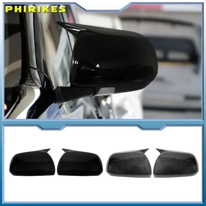 Rearview Mirror Cover For Toyota Highlander 2008-2013 Real Carbon Fiber Side Mirror Shells Add on Sticking Case Protector
