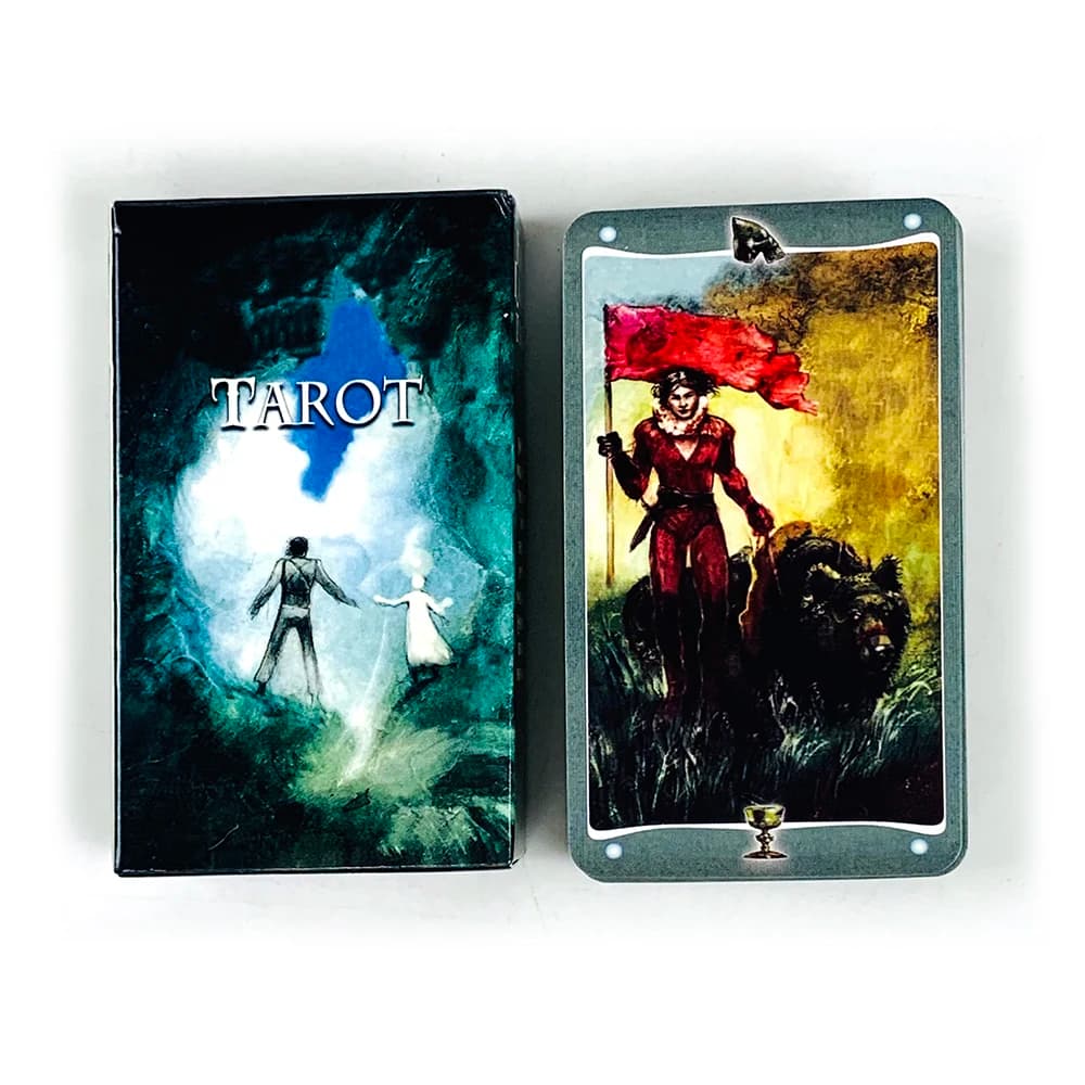 Tarocchi A 78 Mazzo Oracle English Fate Divination Edition Borad Giochi di gioco, Carte da gioco da tavolo per riunioni di famiglia Carte da festa