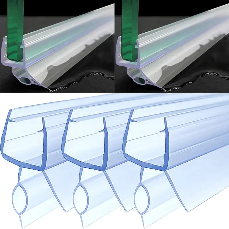Doccia fai-da-te Striscia impermeabile PVC a prova di perdite Installazione semplice Guarnizione Blocco acqua Barriera Nessuna colla Porte da bagno Bozza inferiore Tappi