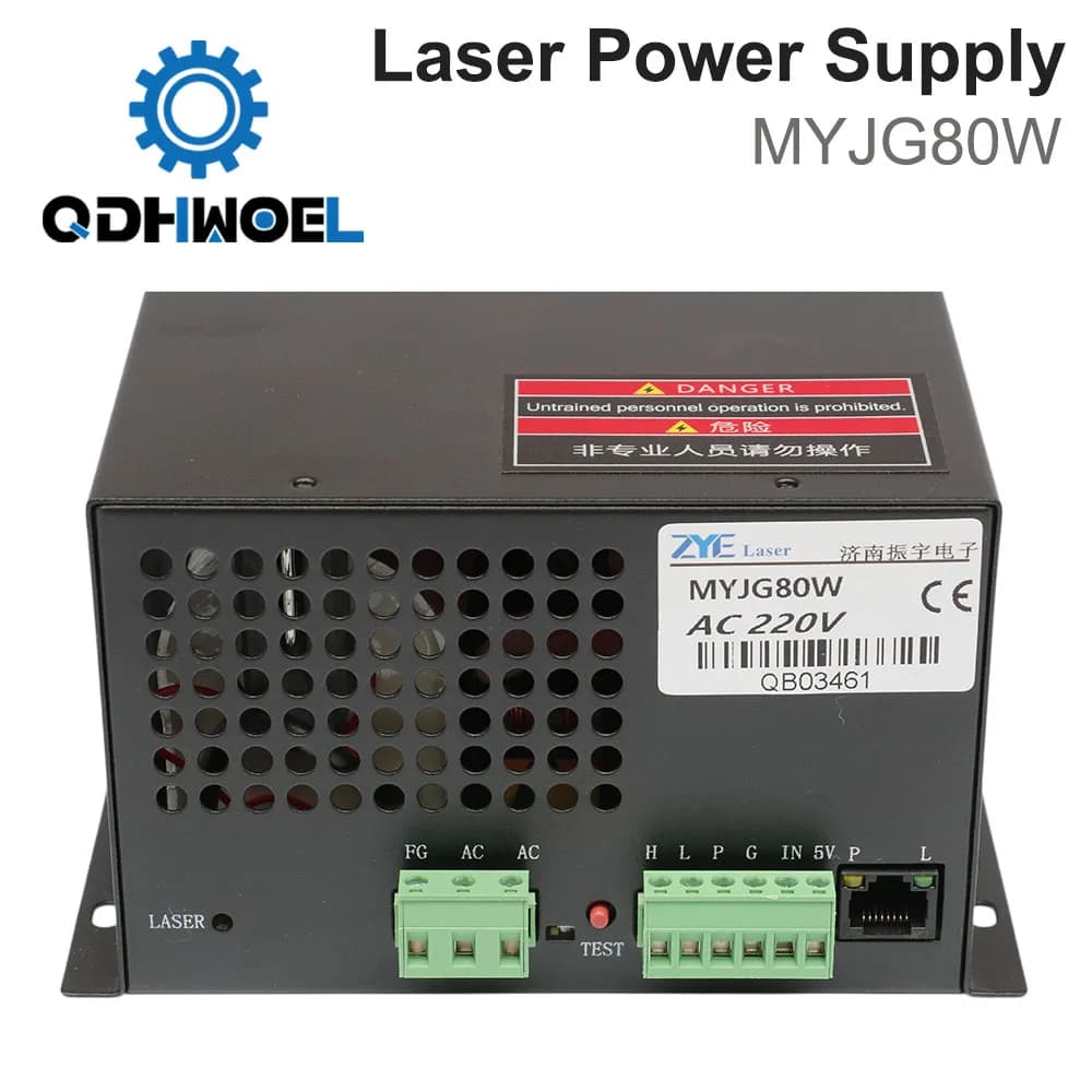 ZYE 80W MYJG80W Co2 Laser Power Supply Metal Box Source For Glass Tube Laser Engraving Cutting Machine