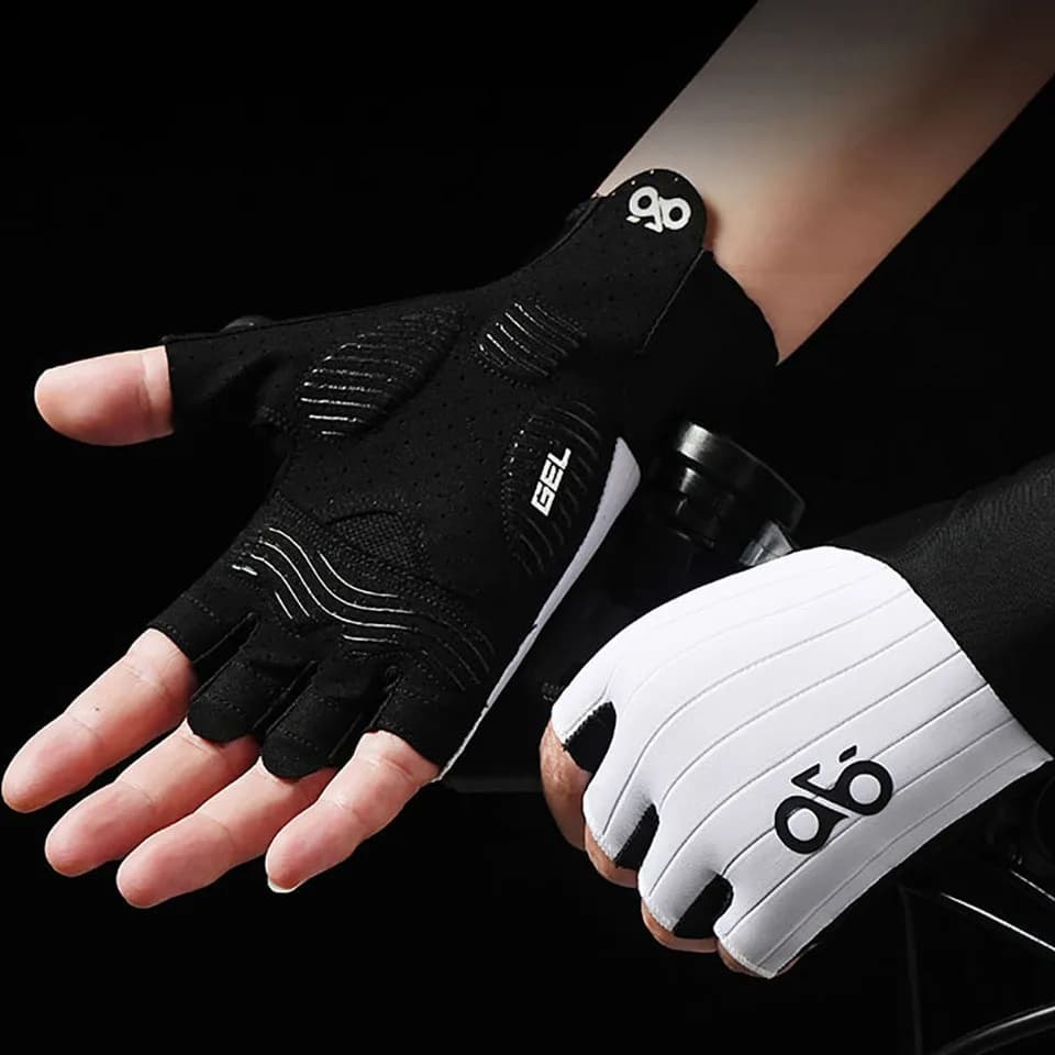 Summer Cycling Gloves GTUBIKE Aerodynamic striped sports gloves braided with half fingers MTB gloves for road bikes shock absorbers
