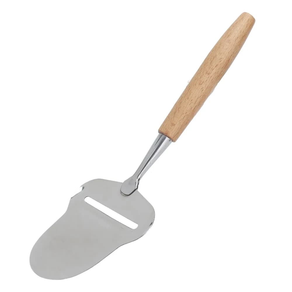 Utensile da Cucina in Acciaio Inox, Spatola per Formaggio con Manico in Legno, Taglierina per Burro Portatile e Resistente